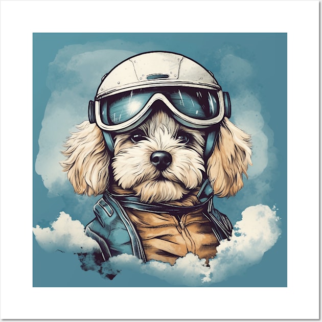 Aviator Maltipoo Wall Art by GreenMary Design